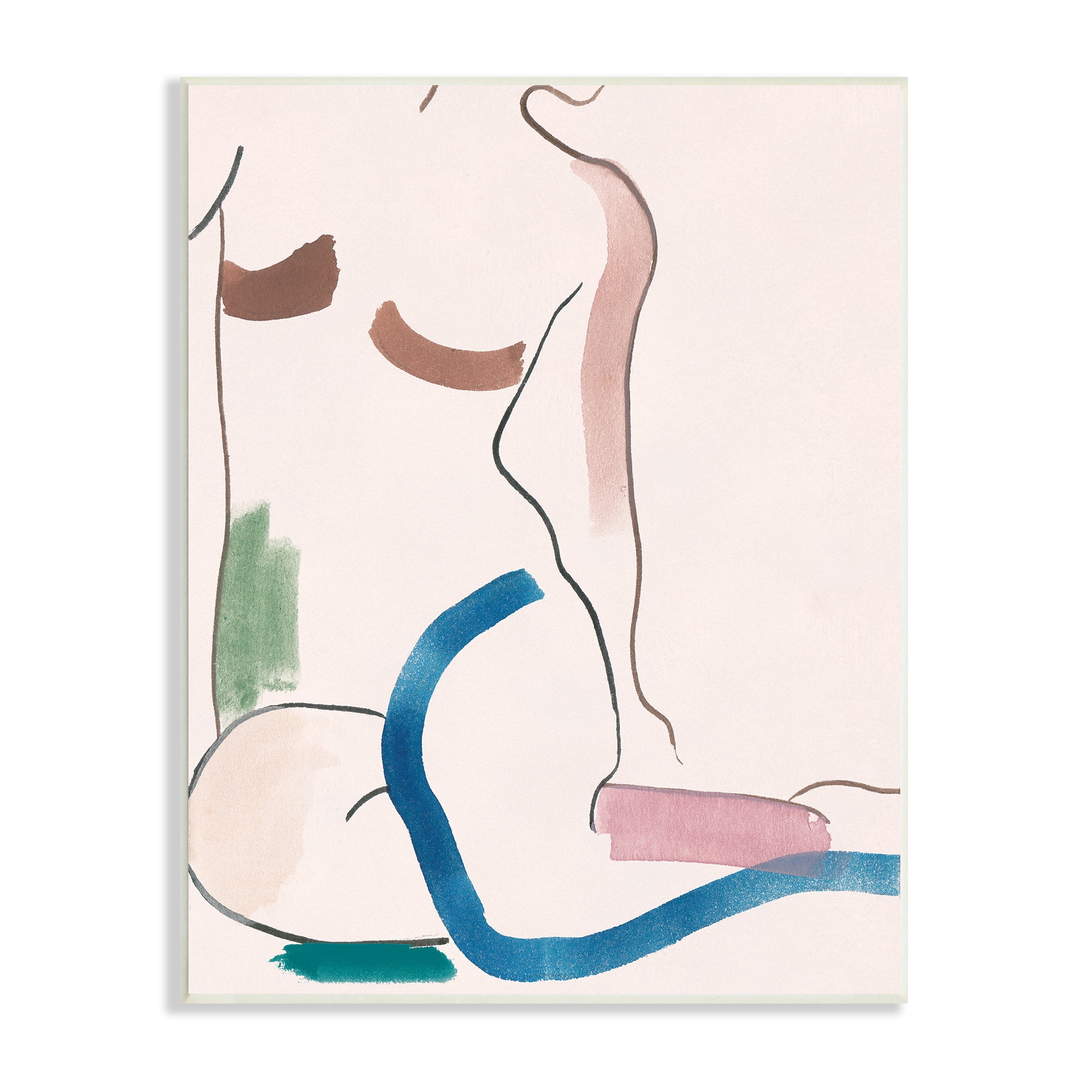 Stupell Industries Abstract Seated Female Figure Playful Thick Lines, 13 x 19, Designed by Melissa Wang