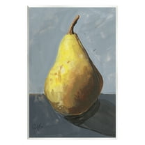 Stupell Industries Abstract Shadowed Pear Food & Beverage Painting Unframed Art Print Wall Art, 10 x 15