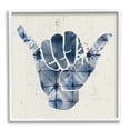 thumbnail image 1 of Stupell Industries Abstract Shaka Sign Hand Gesture Blue Geometric Pattern, 17 x 17,Design by Daphne Polselli, 1 of 8