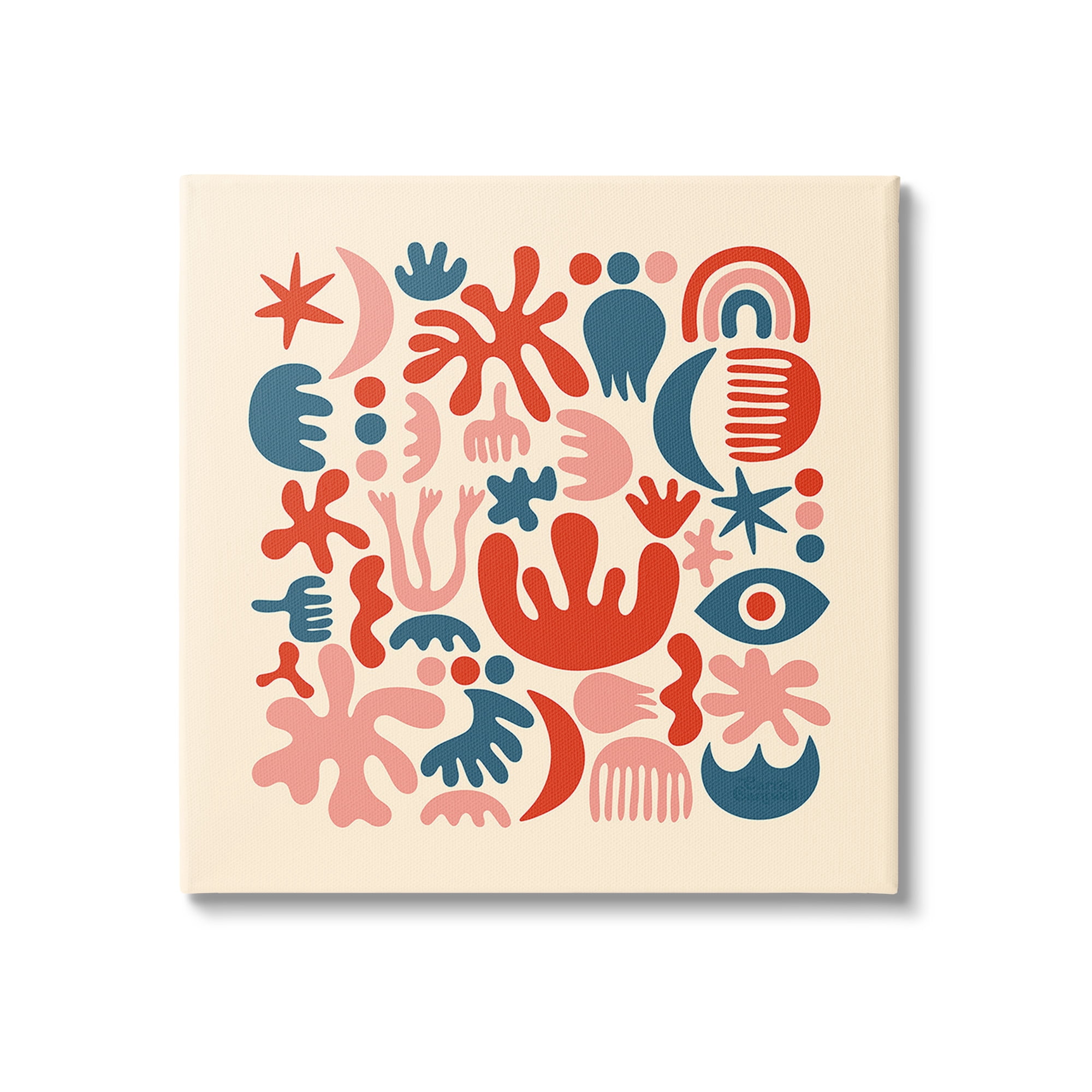 Stupell Industries Abstract Shapes Arrangement Abstract Painting Gallery Wrapped Canvas Art Print Wall Art, 36 x 36