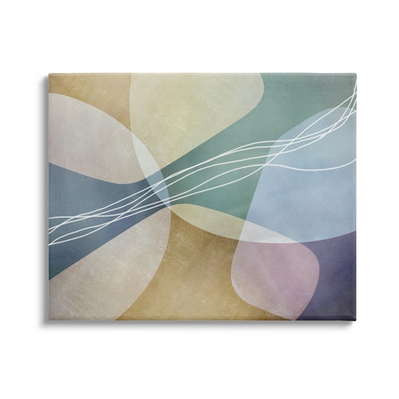 Stupell Industries Abstract Shapes & Lines Abstract Painting Gallery Wrapped Canvas Print Wall Art, 20 x 16