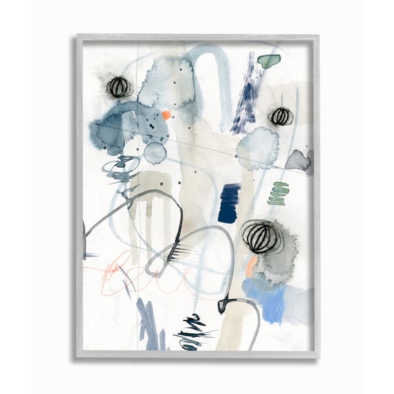 Stupell Industries Abstract Shapes and Watercolor Linework Design Designed by Victoria Barnes