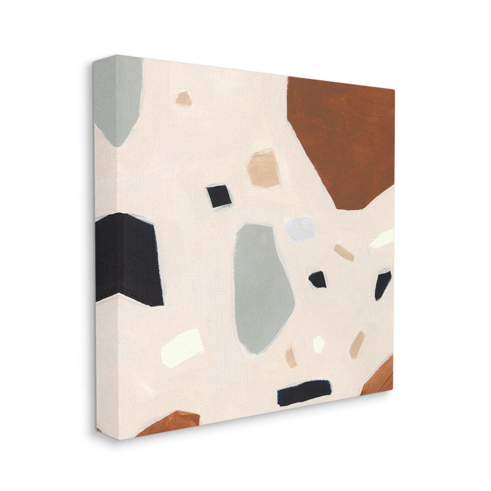 Stupell Industries Abstract Shards Pink Blue Black Painting Canvas Wall Art by Victoria Borges