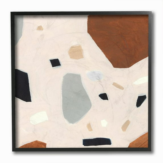 Stupell Industries Abstract Shards Pink Blue Black Painting Framed Wall Art by Victoria Borges