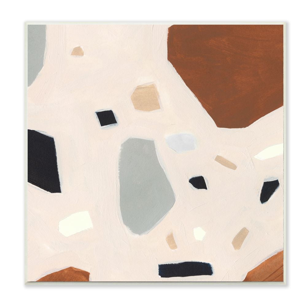 Stupell Industries Abstract Shards Pink Blue Black Painting Wall Plaque by Victoria Borges
