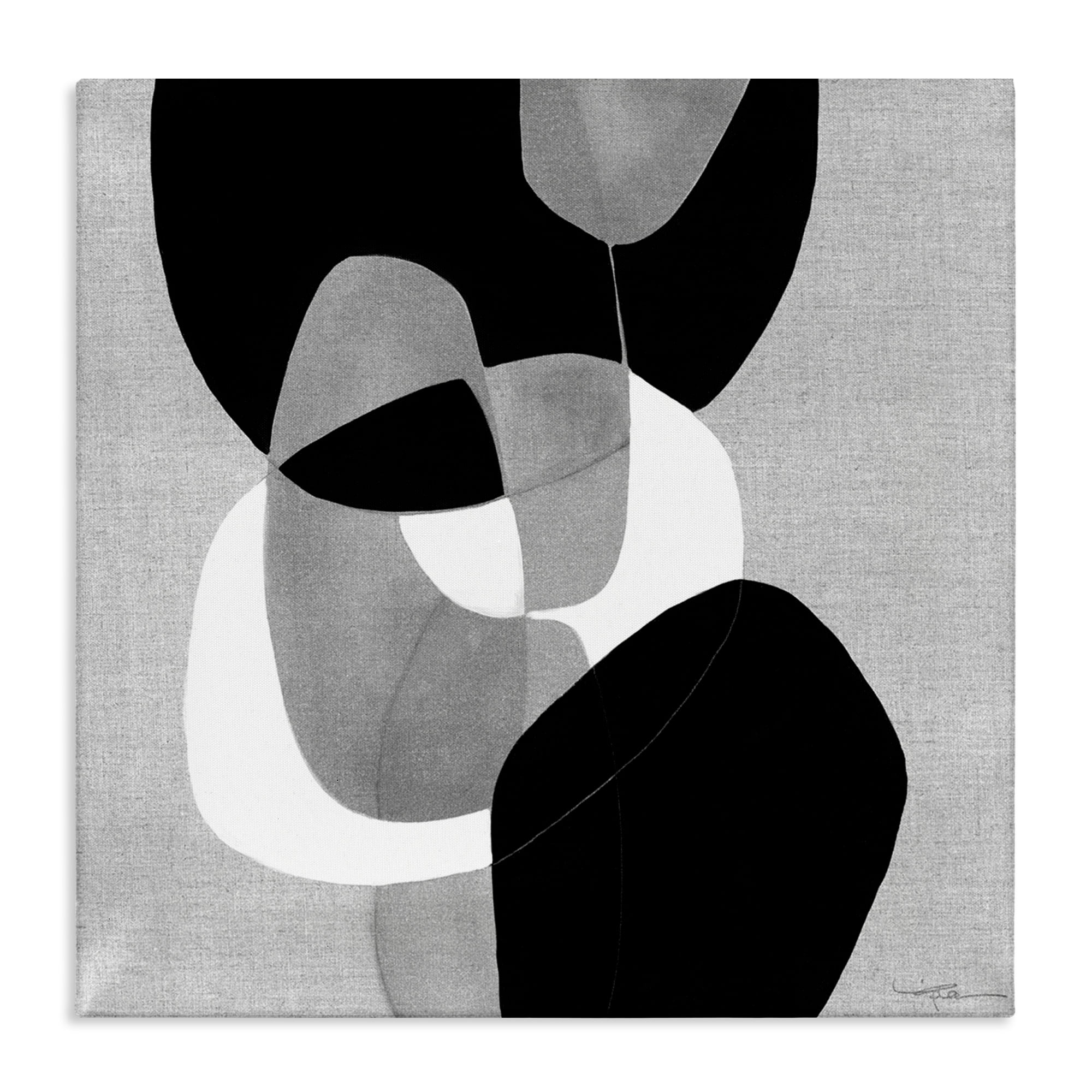 Stupell Industries Abstract Sharp Cutouts Abstract Painting Wrapped Canvas Art Print Wall Art, 17 x 17