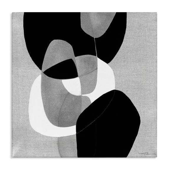 Stupell Industries Abstract Sharp Cutouts Abstract Painting Wrapped Canvas Art Print Wall Art, 36 x 36