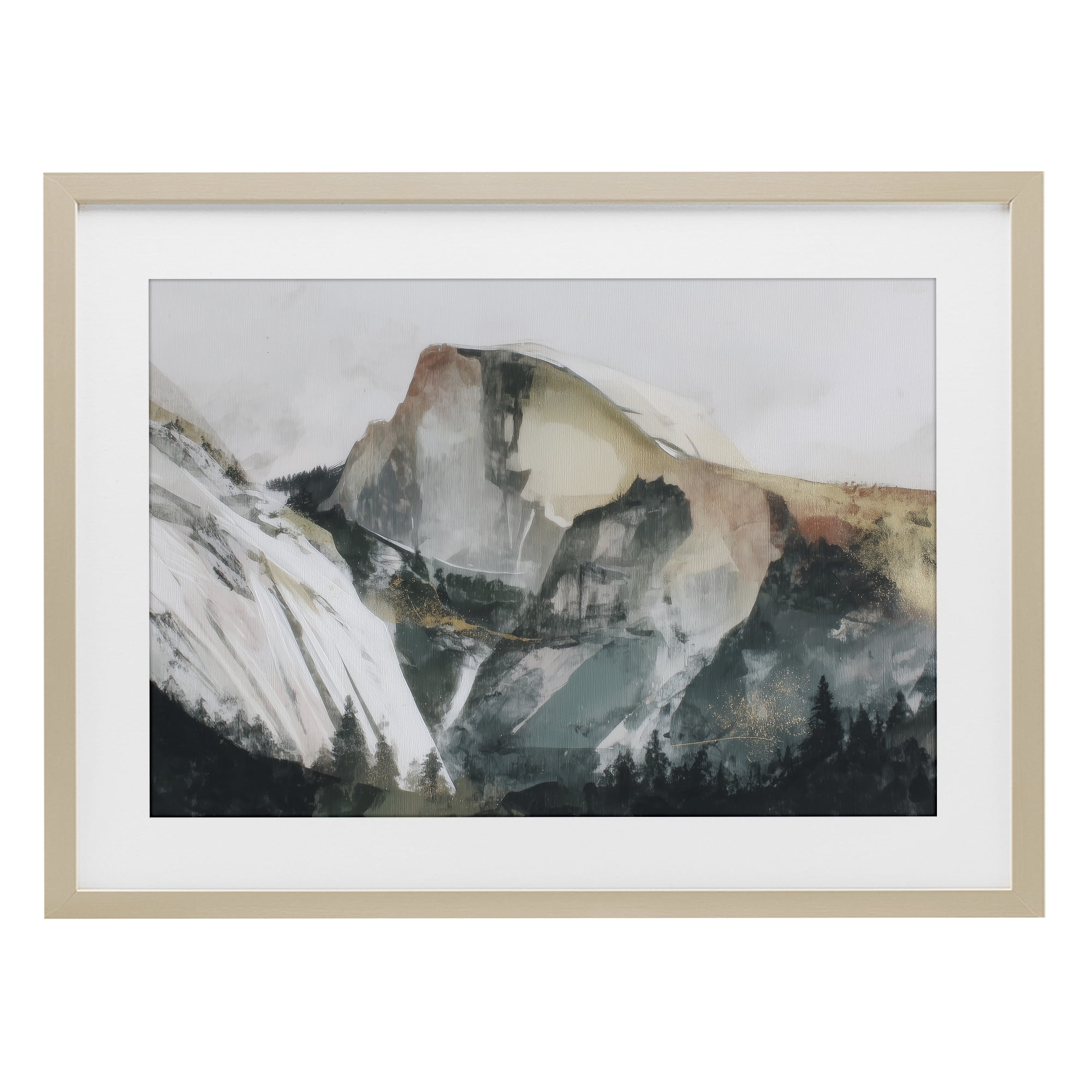 Stupell Industries Abstract Sierra Nevada Mountain Birch Framed Print Under Glass, design by Chromatic Storm Studio