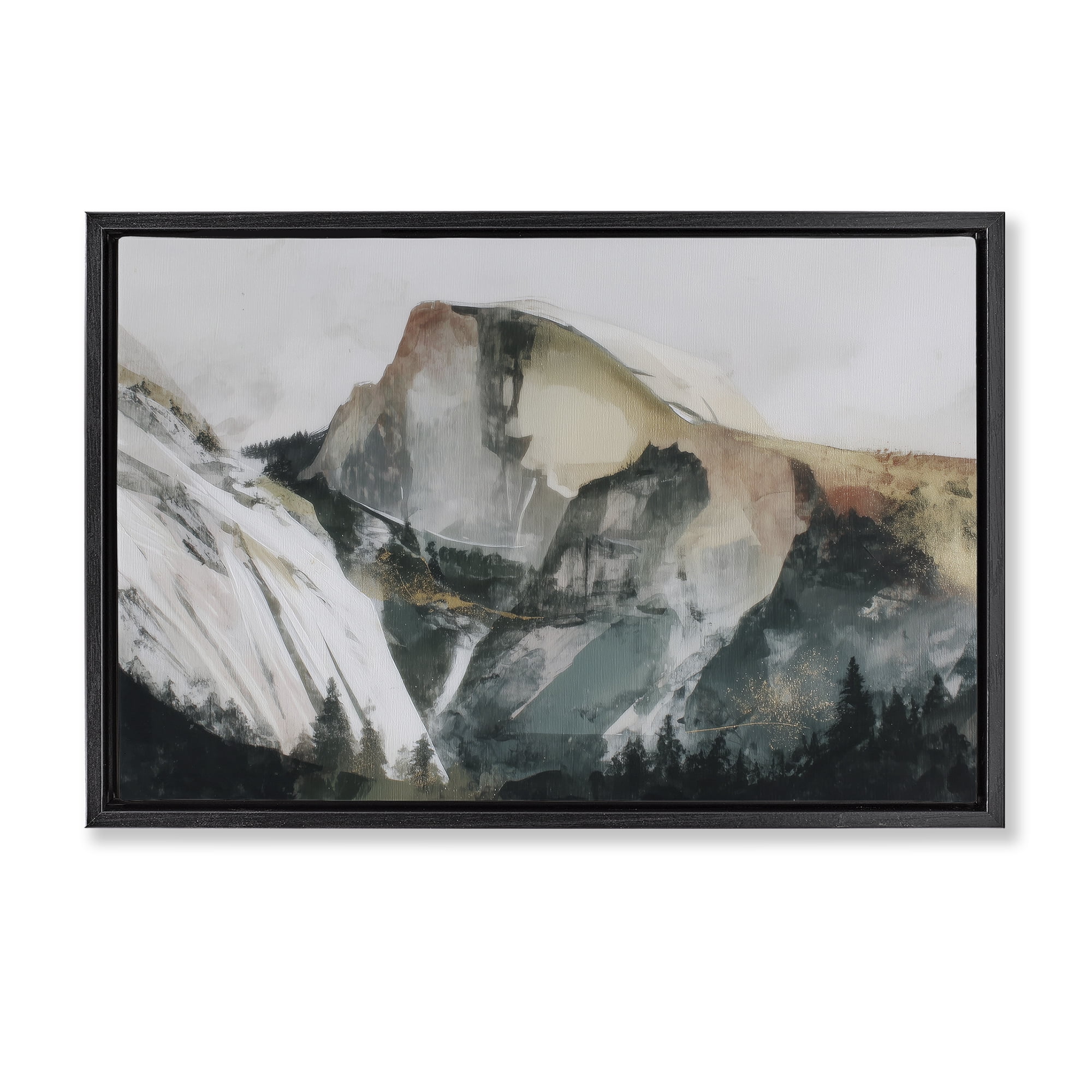 Stupell Industries Abstract Sierra Nevada Mountain Black Framed Floater Canvas Wall Art, design by Chromatic Storm Studio