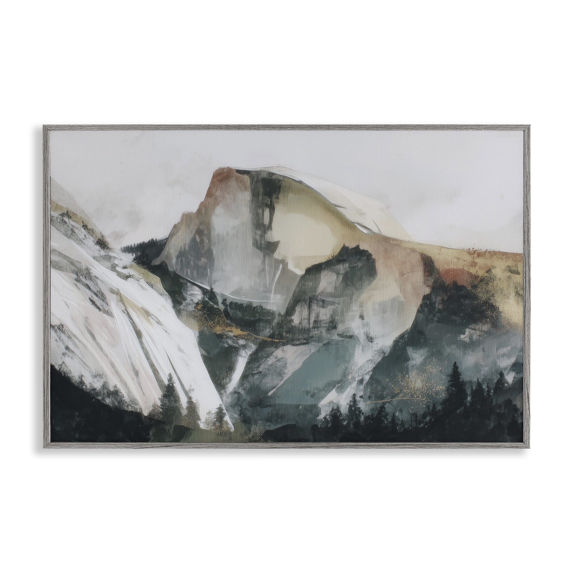 Stupell Industries Abstract Sierra Nevada Mountain Gray Framed Giclee Art, design by Chromatic Storm Studio