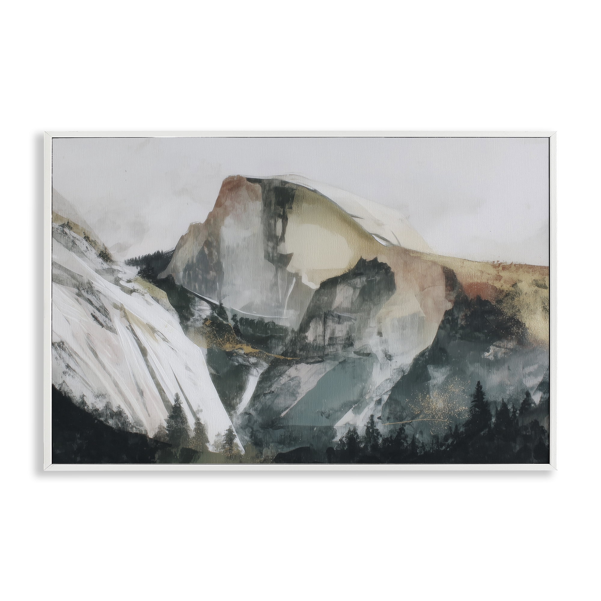 Stupell Industries Abstract Sierra Nevada Mountain White Framed Giclee Art, design by Chromatic Storm Studio