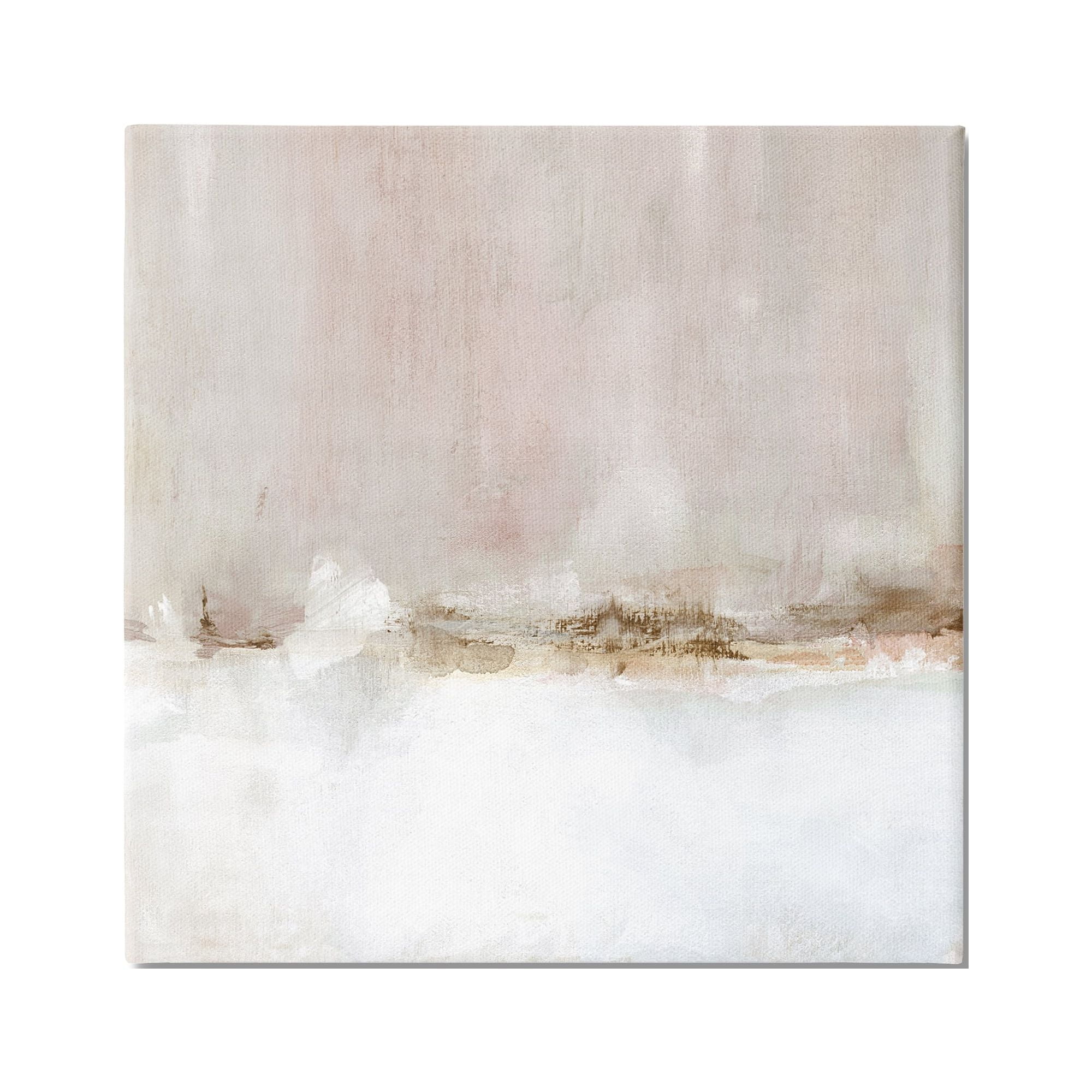 Stupell Industries Abstract Snowy Landscape Abstract Painting Gallery Wrapped Canvas Art Print Wall Art, 17 x 17
