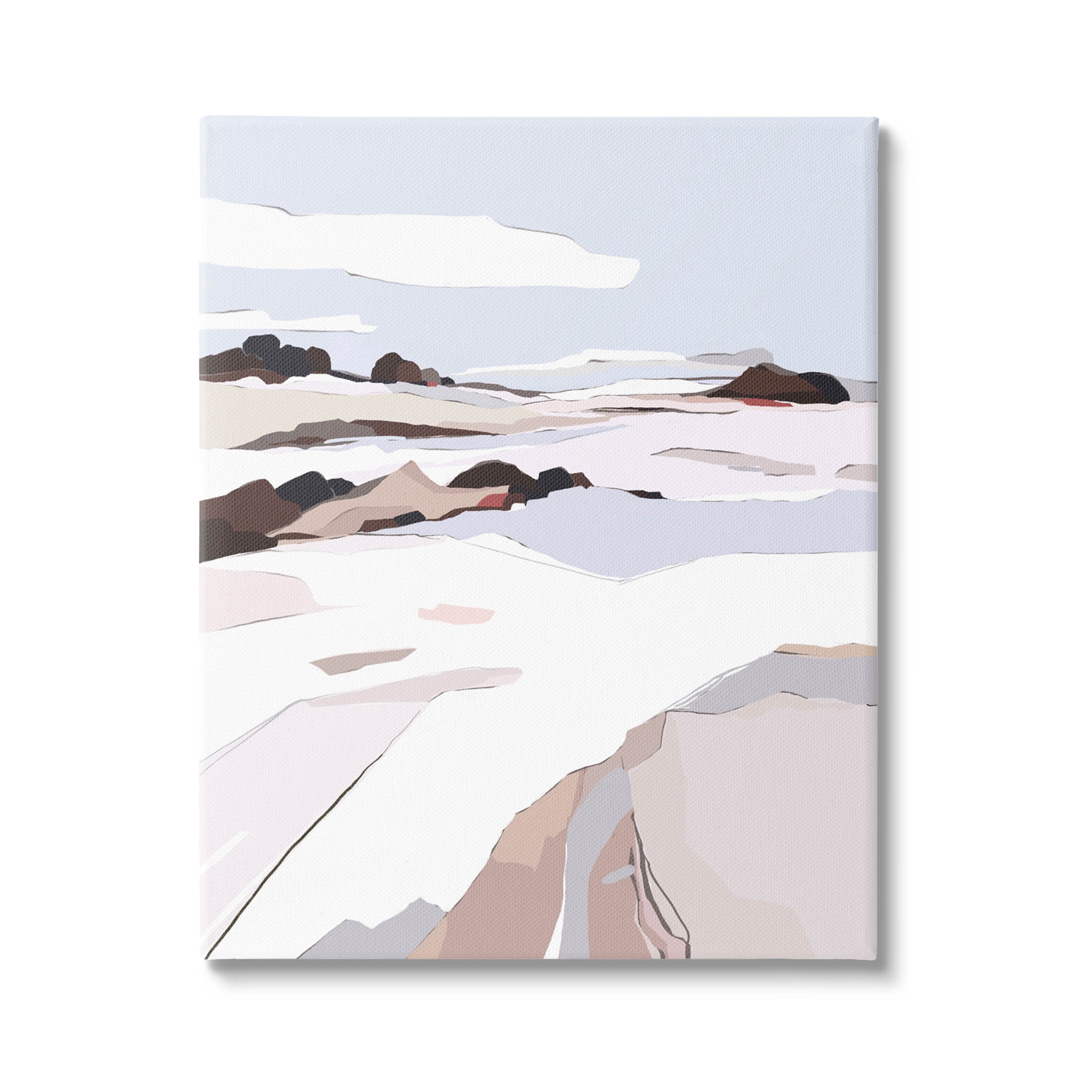 Stupell Industries Abstract Snowy Mountain Landscape Graphic Art Gallery Wrapped Canvas Print Wall Art, Design by Nikita Jariwala