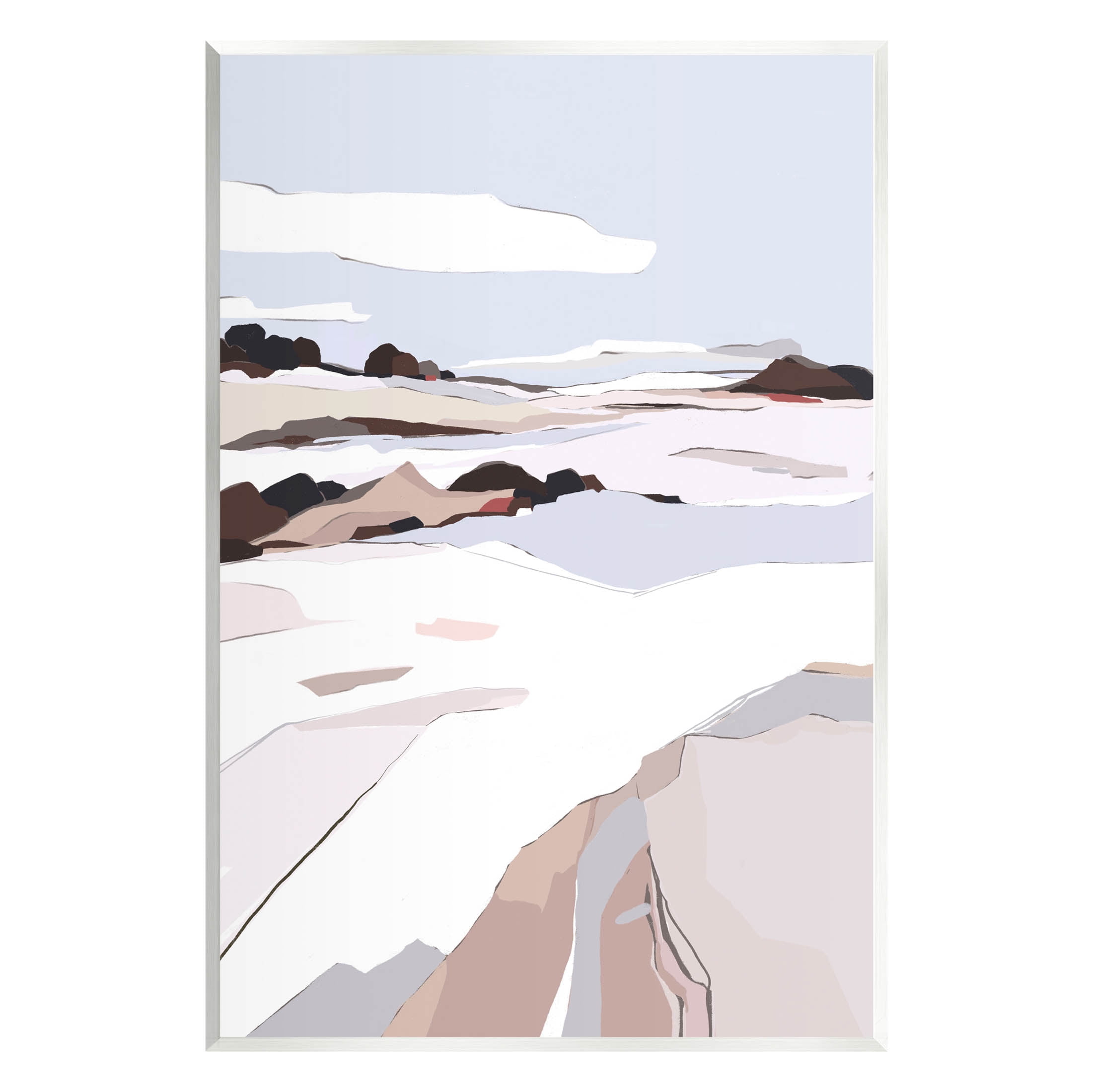 Stupell Industries Abstract Snowy Mountain Landscape Graphic Art Unframed Art Print Wall Art, Design by Nikita Jariwala