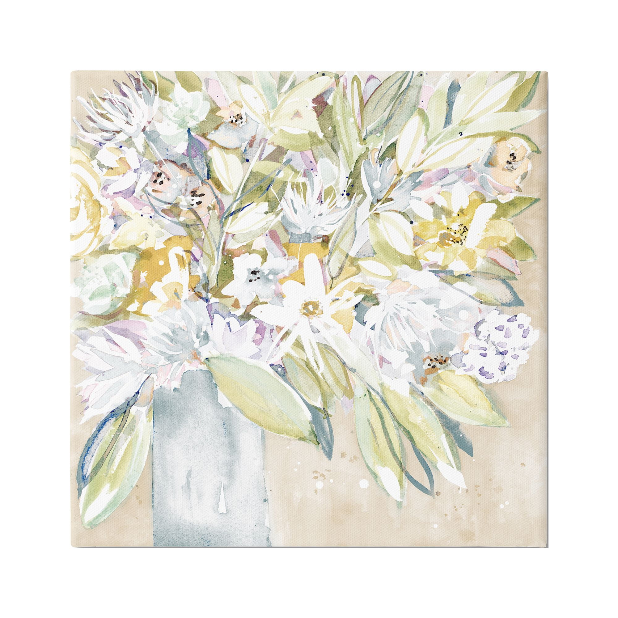 Stupell Industries Abstract Soft Bouquet Botanical & Floral Painting Gallery Wrapped Canvas Art Print Wall Art, 36 x 36