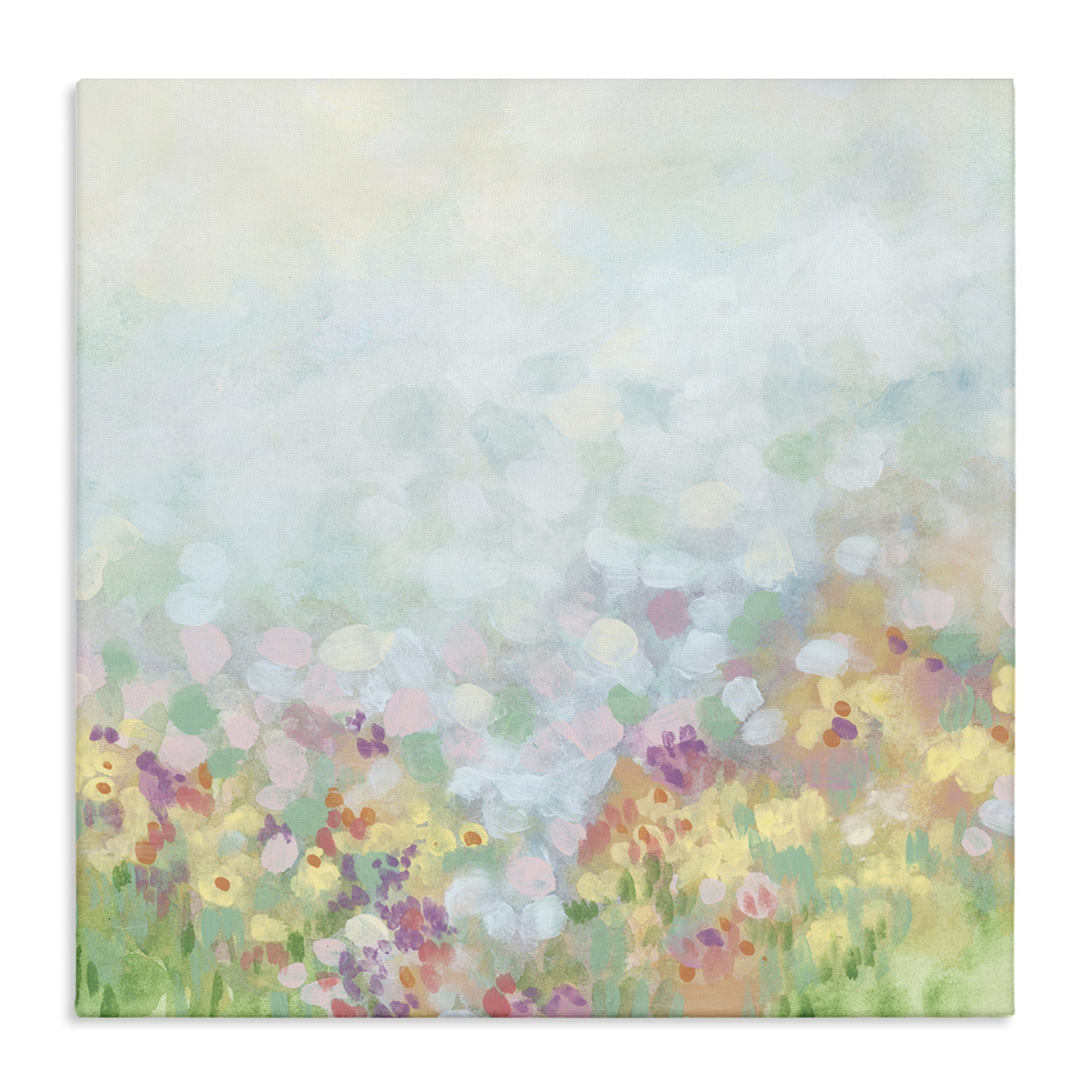 Stupell Industries Abstract Soft Meadow Abstract Painting Gallery Wrapped Canvas Art Print Wall Art, 24 x 24