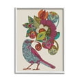 thumbnail image 1 of Stupell Industries Abstract Song Bird Paisley Pattern Floral Mandala Graphic Art White Framed Art Print Wall Art, Design by Valentina Harper, 1 of 7