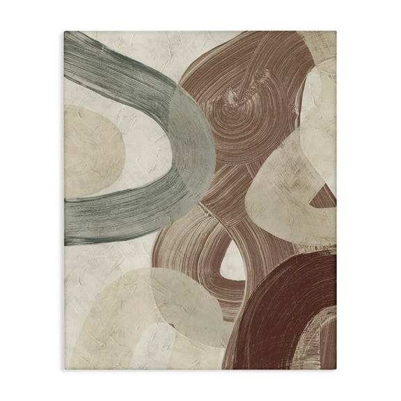 Stupell Industries Abstract Southwestern Neutrals Abstract Painting Gallery Wrapped Canvas Art Print Wall Art, 16 x 20