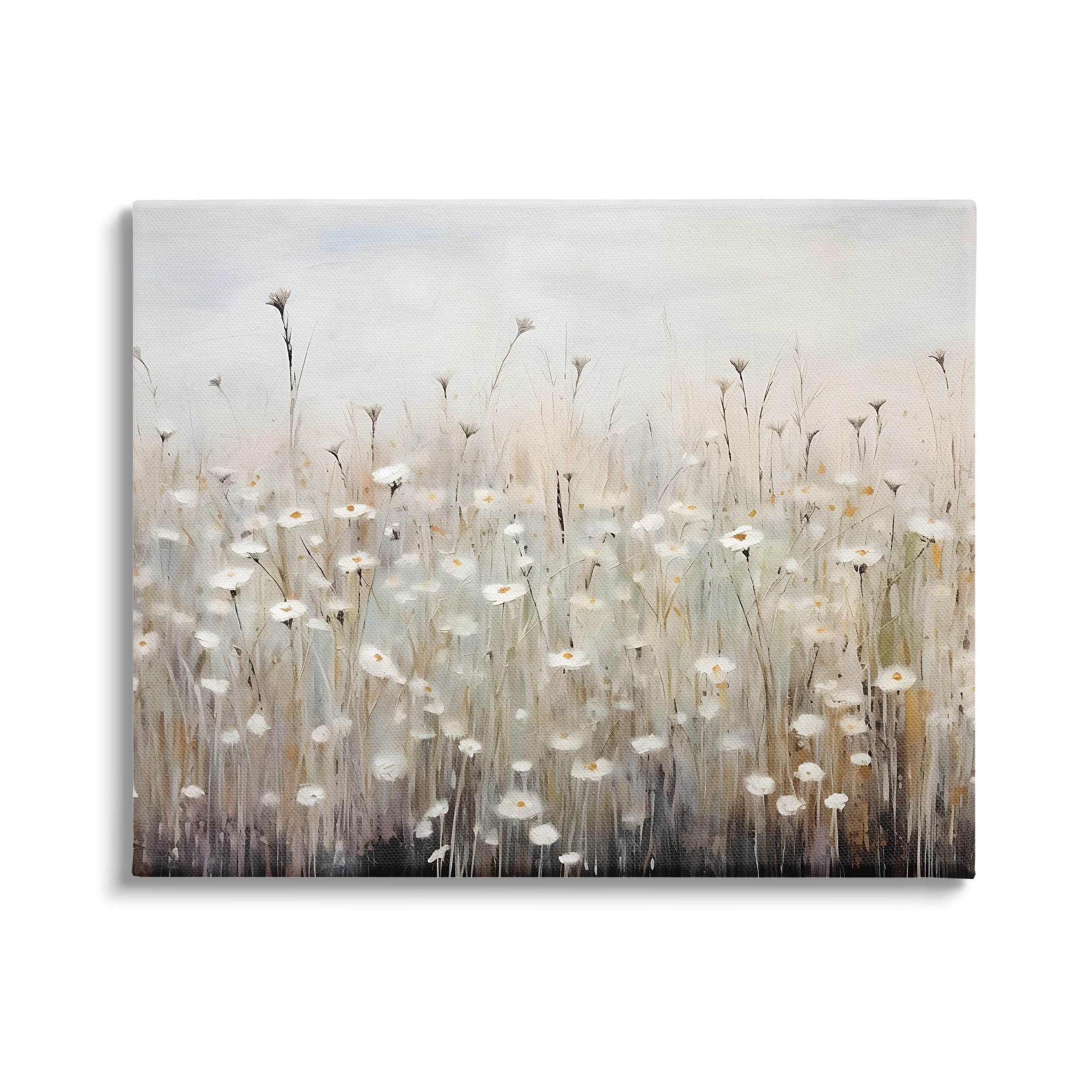 Abstract Landscape Canvas Art with White Flowers, 20 x 16
