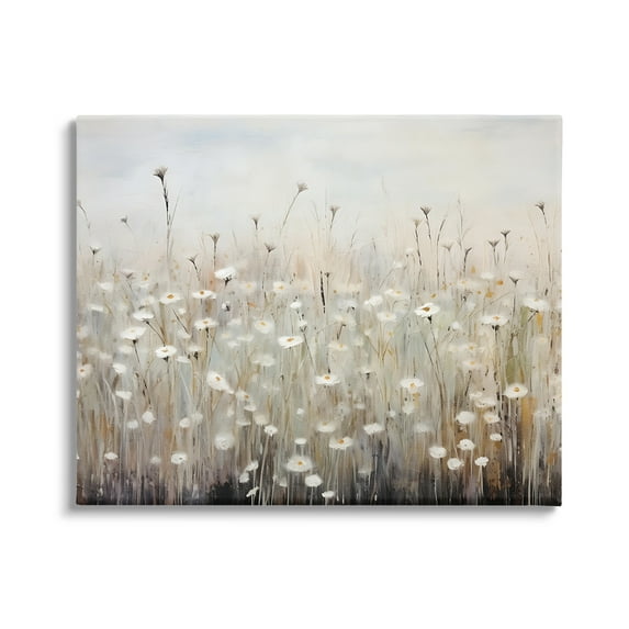 Stupell Industries Abstract Speckled Flowers Landscape Painting Gallery Wrapped Canvas Art Print Wall Art, 48 x 36