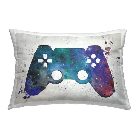 Stupell Industries Abstract Splash Gamer Decorative Printed Throw Pillow, 14 x 20