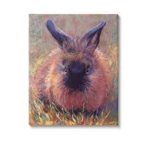 Stupell Industries Abstract Stippled Rabbit Animals & Insects Painting Gallery Wrapped Canvas Art Print Wall Art, 16 x 20