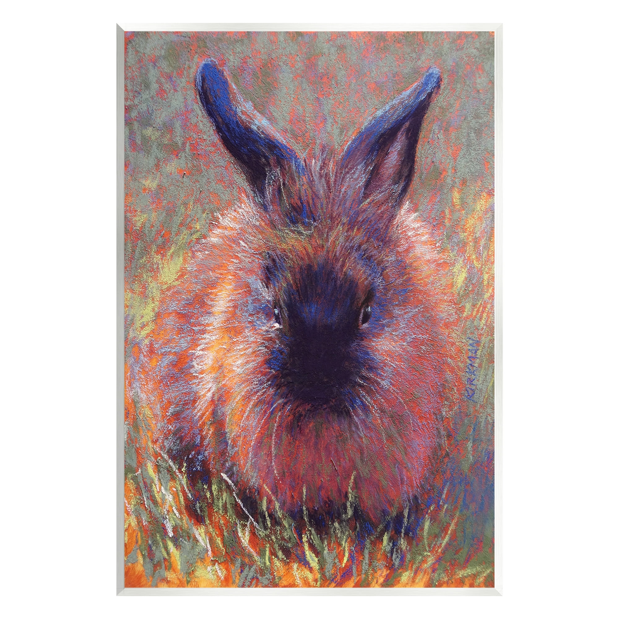 Stupell Industries Abstract Stippled Rabbit Animals & Insects Painting Unframed Art Print Wall Art, 13 x 19