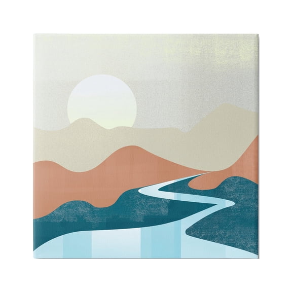 Stupell Industries Abstract Stream Landscape Nature Painting Gallery Wrapped Canvas Print Wall Art, 30 x 30