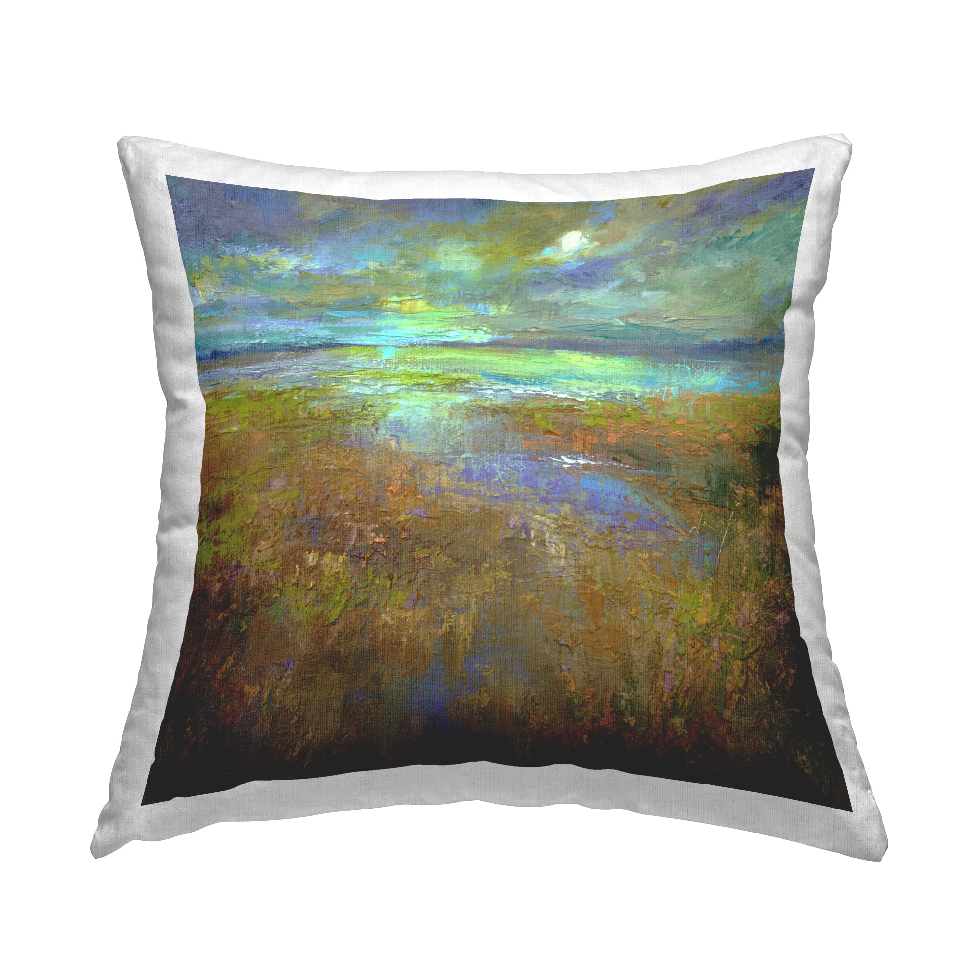 Stupell Industries Abstract Stream View Decorative Printed Throw Pillow Design by Sheila Finch .