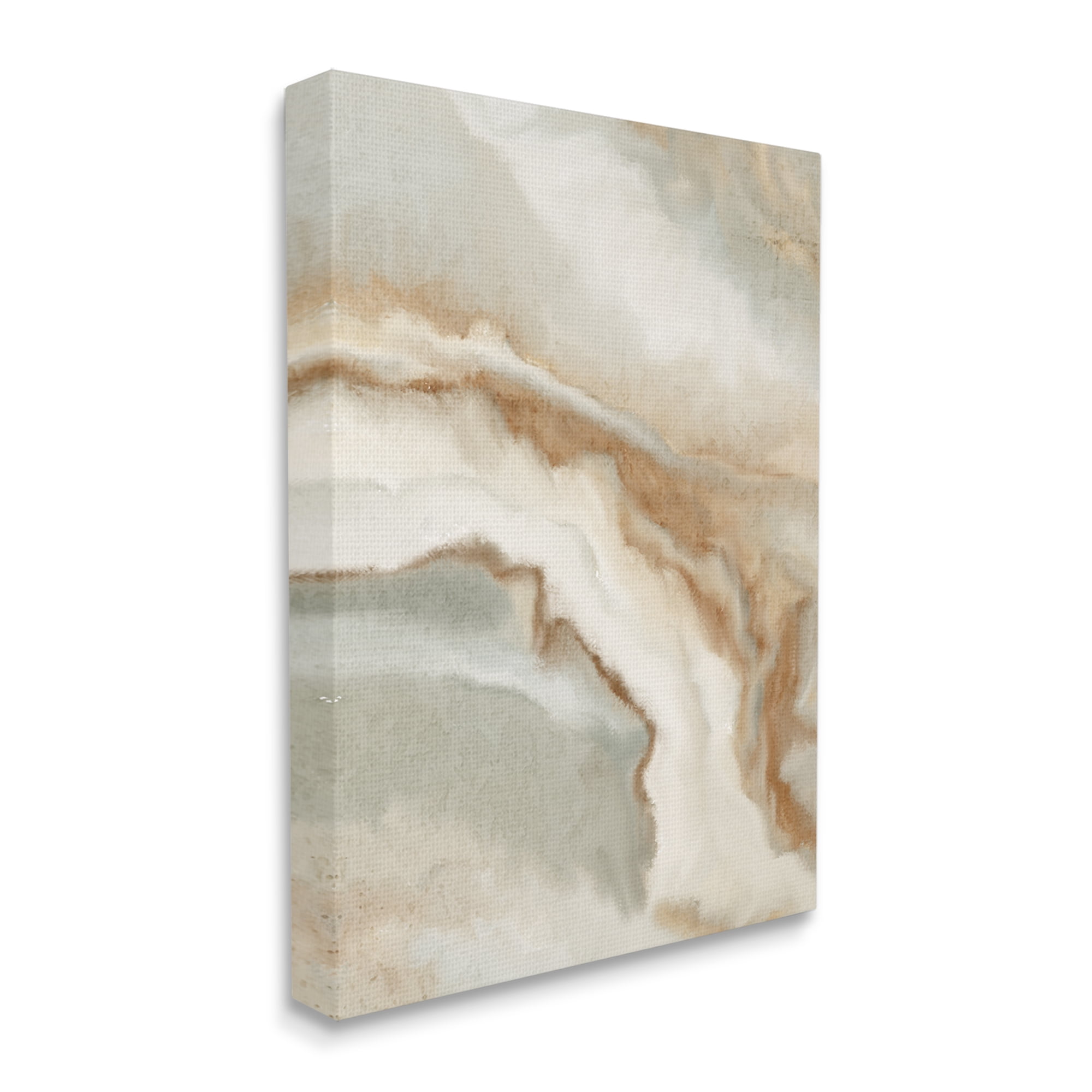 Stupell Industries Abstract Stream Water Design Brown Beige Gray Rustic Painting Gallery-Wrapped Canvas Print Wall Art, 24 x 30, Design by Kim Allen