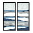 thumbnail image 1 of Stupell Industries Abstract Striped Landscape Flowing Waves Pattern Graphic Art Black Framed Art Print Wall Art, Set of 2, Design by Janet Tava, 1 of 5