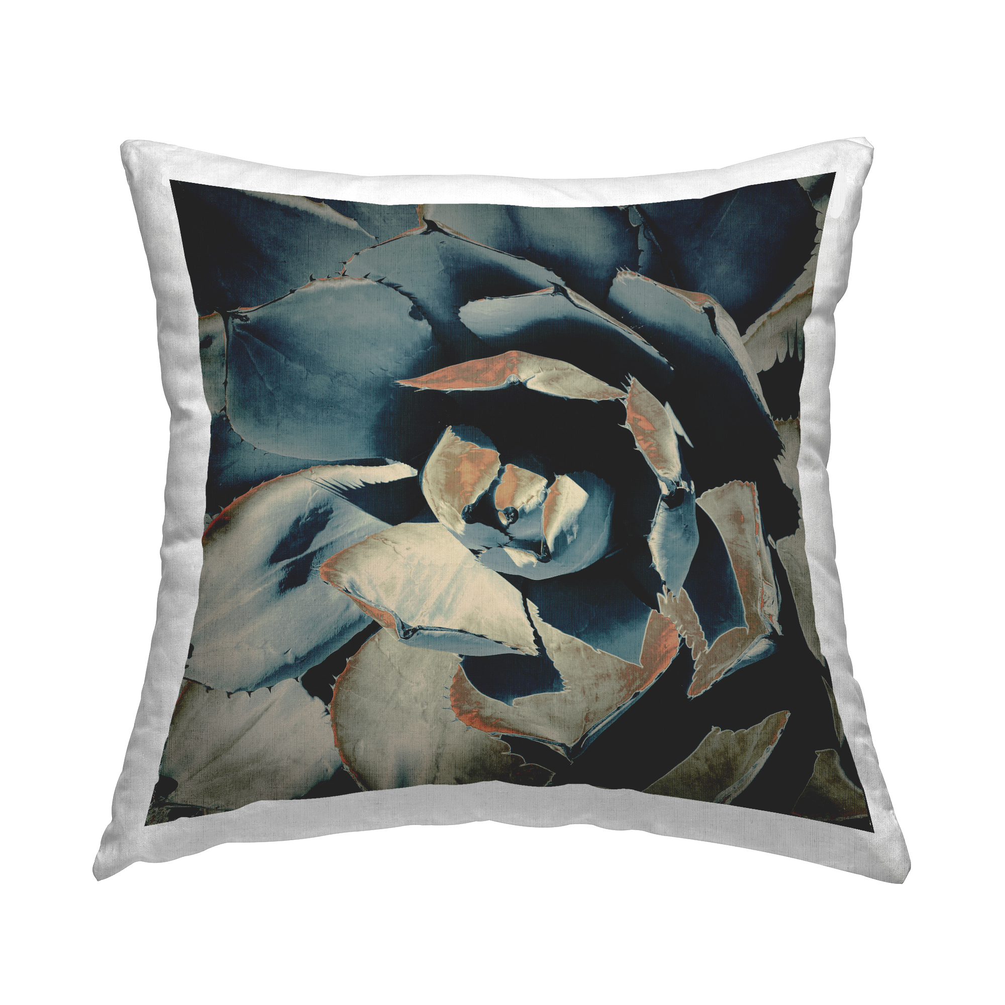 Stupell Industries Abstract Succulent Leaves Square Decorative Printed Throw Pillow, 18 x 18