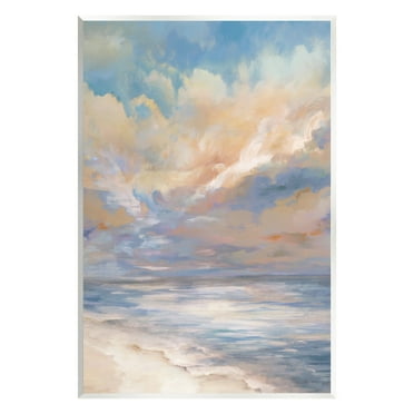 Stupell Industries Abstract Sunset Shoreline Landscape Painting Unframed Art Print Wall Art, 10 x 15