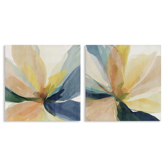 Stupell Industries Abstract Sunshine Florals 2 Piece Canvas Wall Art Set design by Irena Orlov, 17 x 17