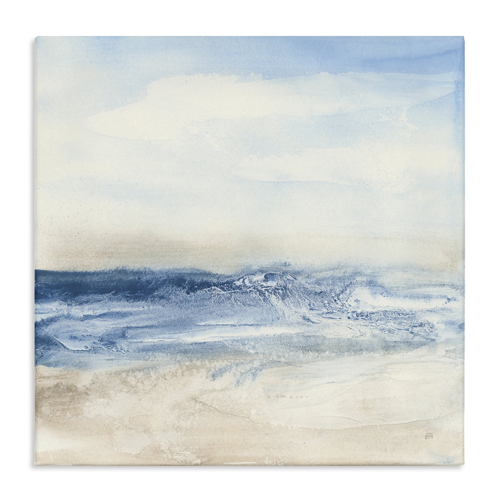 Stupell Industries Abstract Surf & Sand Nautical & Beach Painting Wrapped Canvas Art Print Wall Art, 30 x 30