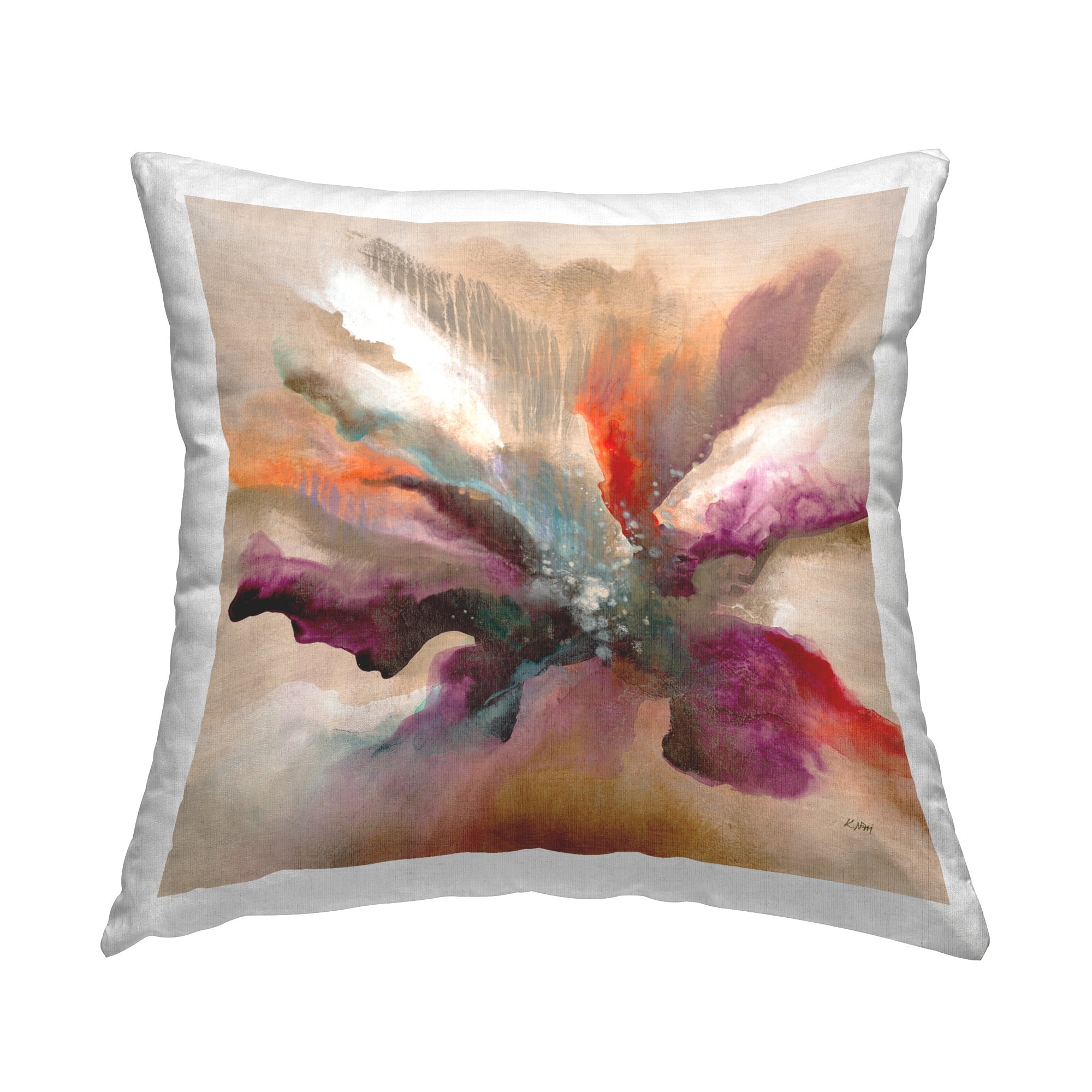 Stupell Industries Abstract Swirling Petals Decorative Printed Throw Pillow Design by K. Nari