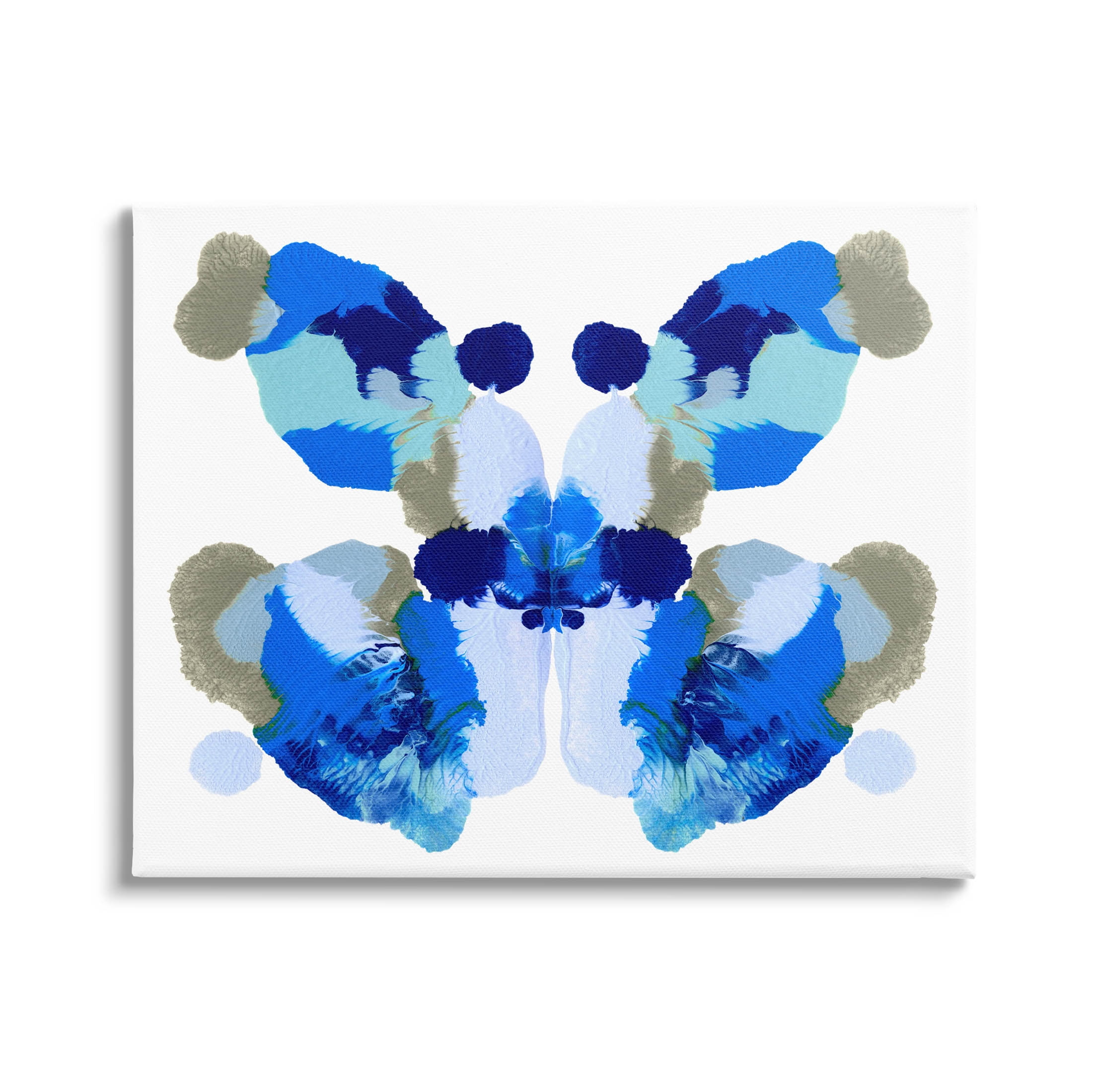 Stupell Industries Abstract Symmetrical Ink Blot Shape Graphic Art Gallery Wrapped Canvas Print Wall Art, Design by Emma Caroline