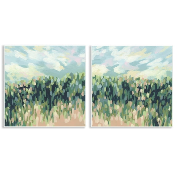 Stupell Industries Abstract Tall Wheat Grass Field Landscape & Nature Painting Unframed Art Print Wall Art, 12 x 12, Set of 2