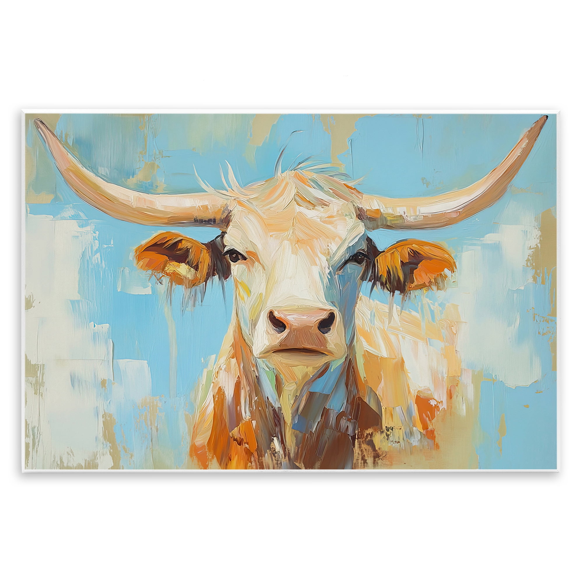 Stupell Industries Abstract Texas Longhorn Wall Plaque Art, design by Tina LeCour