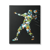 Stupell Industries Abstract Throwing Football Pose Graphic Art Gallery Wrapped Canvas Print Wall Art, Design by Arrolynn Weiderhold