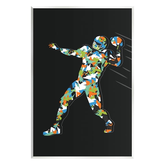 Stupell Industries Abstract Throwing Football Pose Graphic Art Unframed Art Print Wall Art, Design by Arrolynn Weiderhold