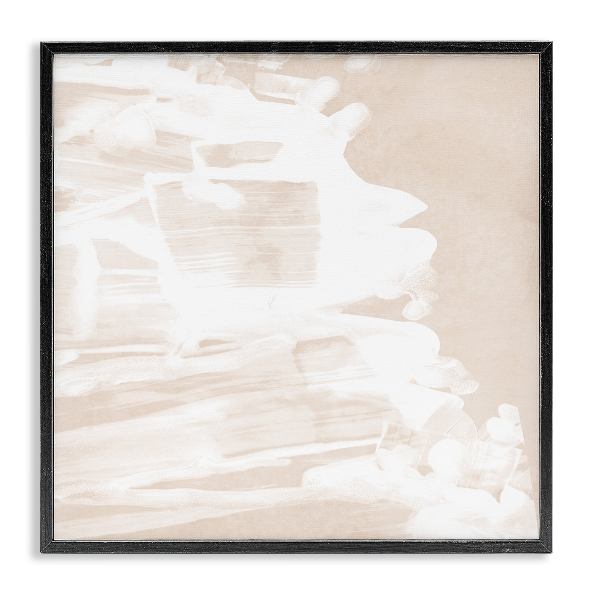 Stupell Industries Abstract Tide Movement Abstract Painting Black Framed Art Print Wall Art, 12 x 12