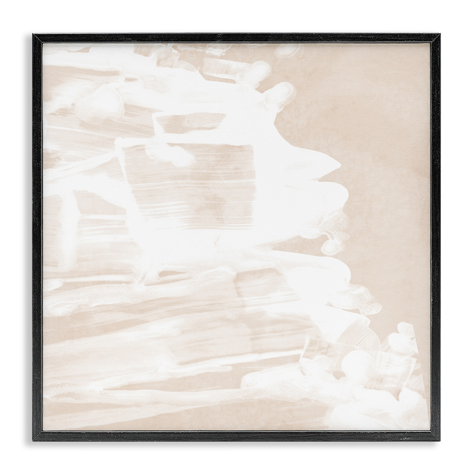 Stupell Industries Abstract Tide Movement Abstract Painting Black Framed Art Print Wall Art, 24 x 24