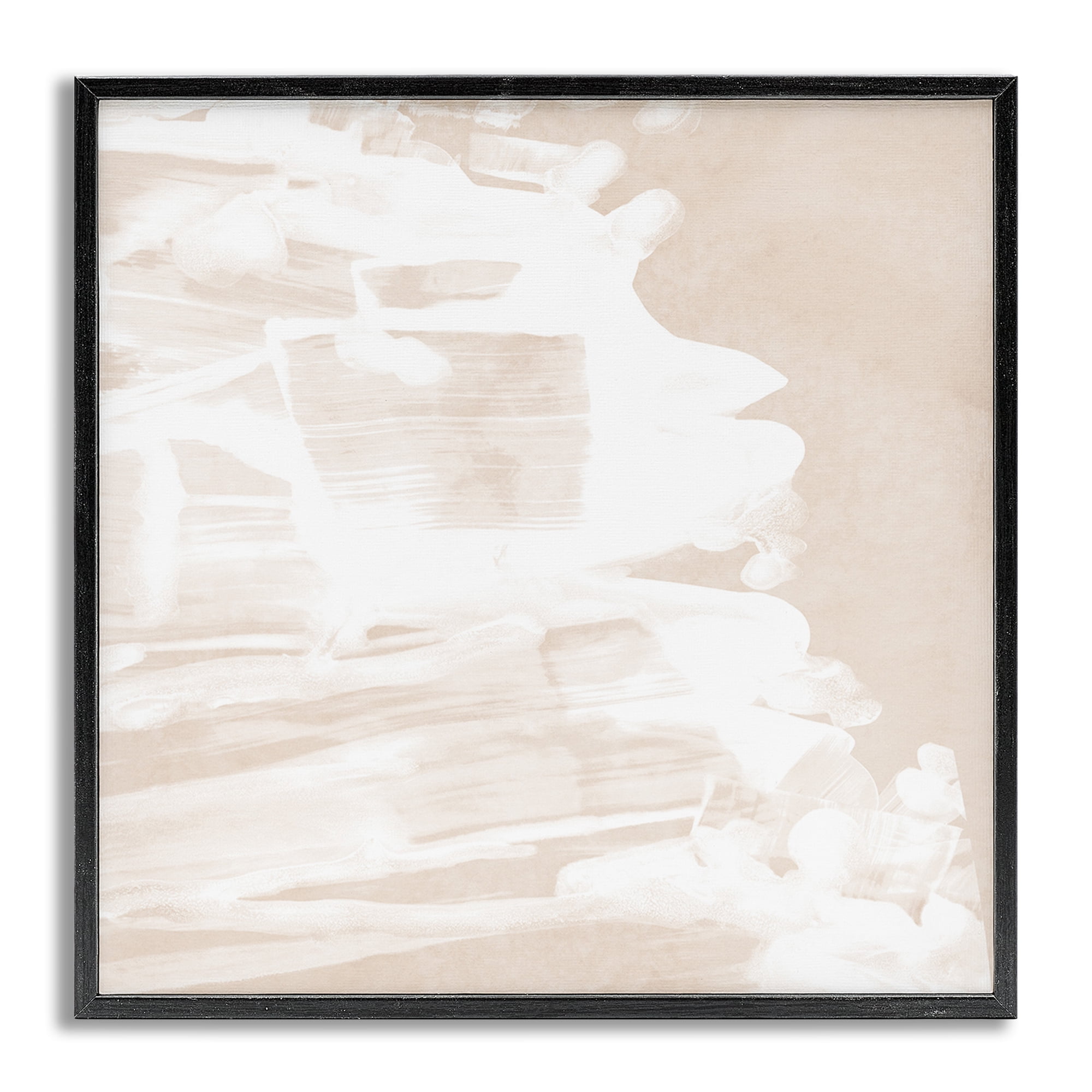 Stupell Industries Abstract Tide Movement Abstract Painting Gray Framed Art Print Wall Art, 12 x 12