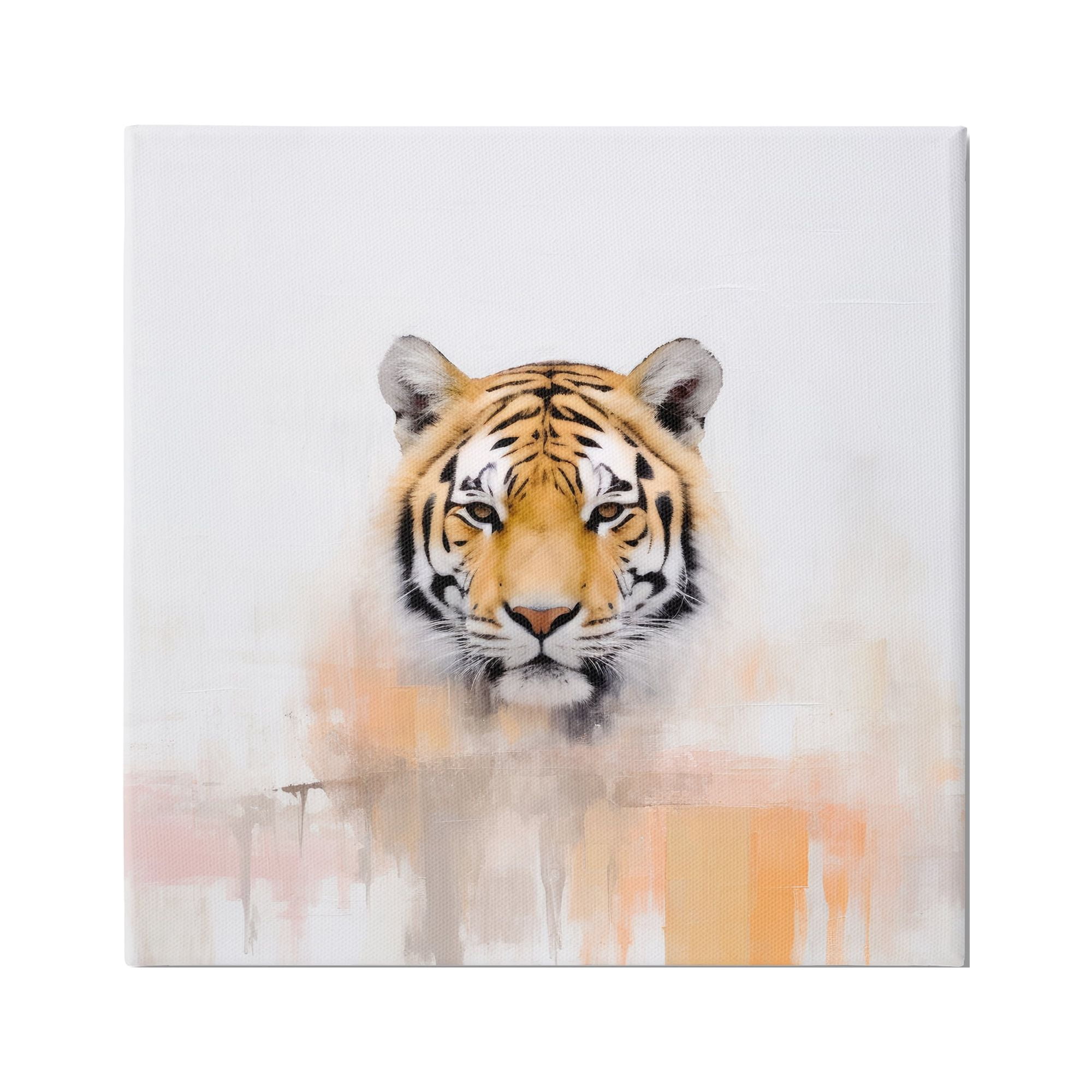 Stupell Industries Abstract Tiger Portrait Animals & Insects Painting Gallery Wrapped Canvas Art Print Wall Art, 36 x 36