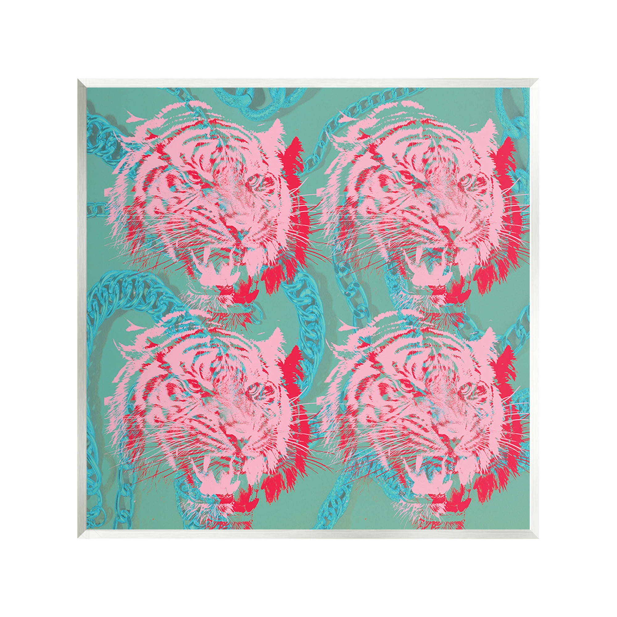 Stupell Industries Abstract Tigers Pattern Animals & Insects Painting Unframed Art Print Wall Art, 12 x 12