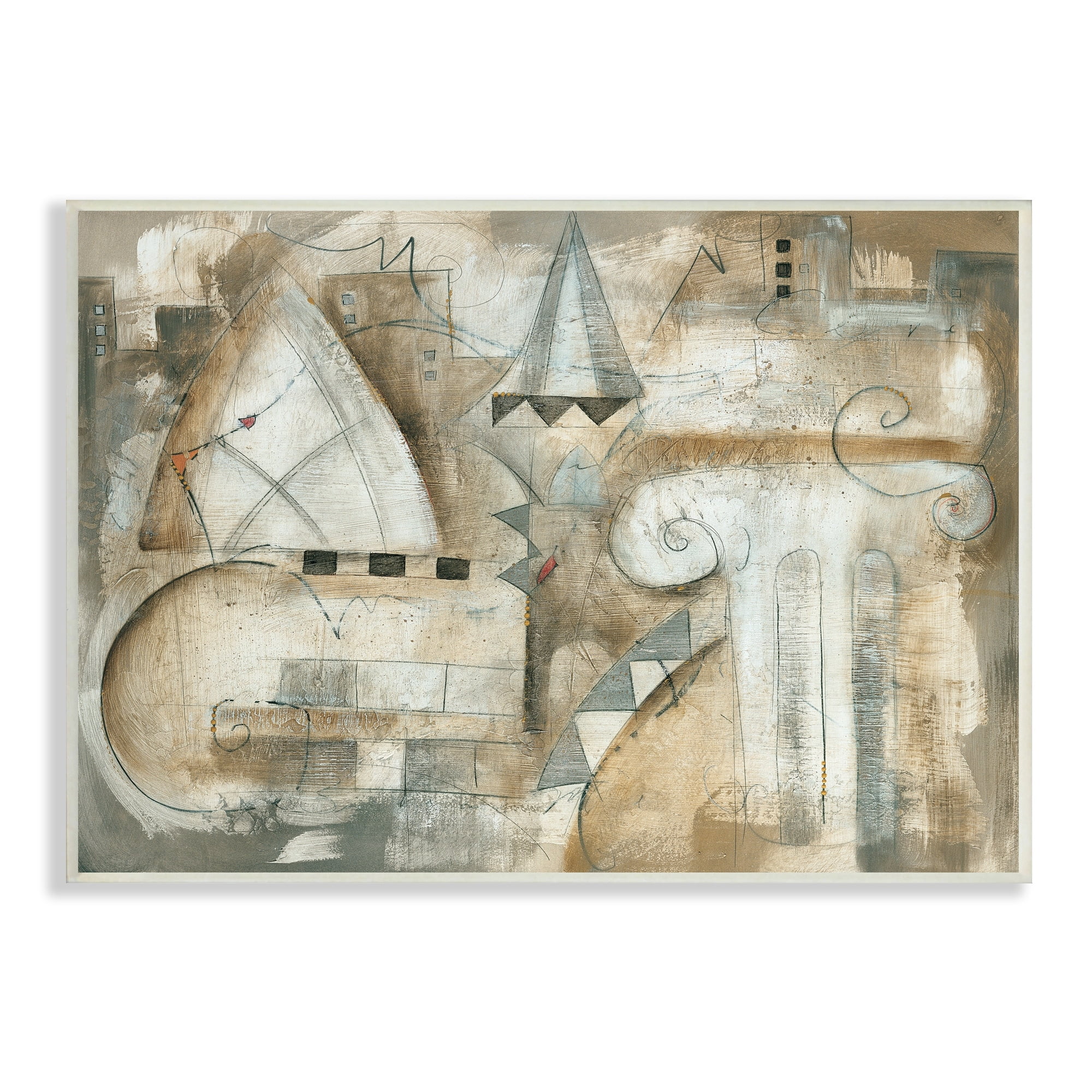 Stupell Industries Abstract Traditional City Architecture European Ionic Pillar, 15 x 10,Design by Eric Waugh