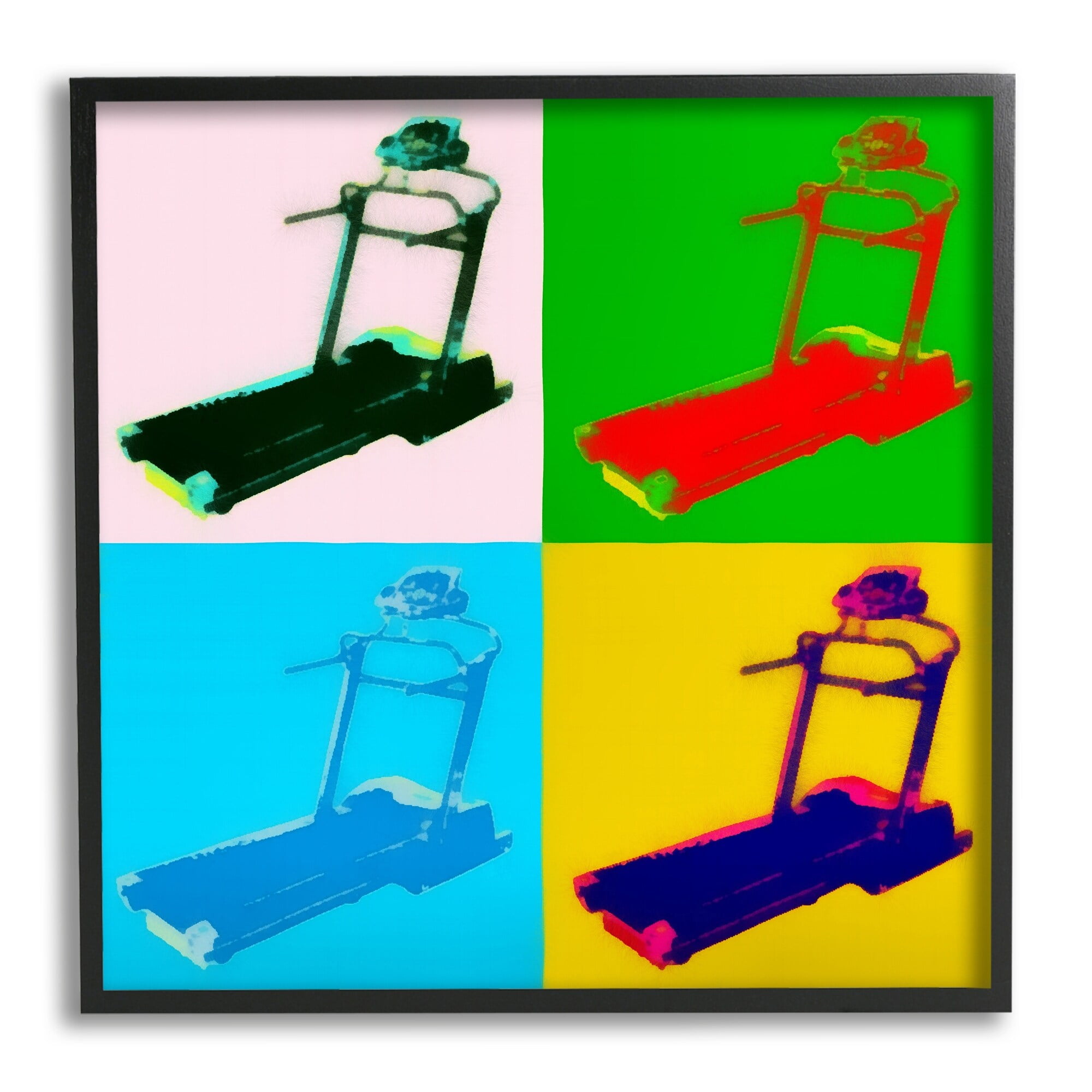 Stupell Industries Abstract Treadmill Pop Art Modern Exercise Interpretation, 12 x 12,Design by Daniel Sproul