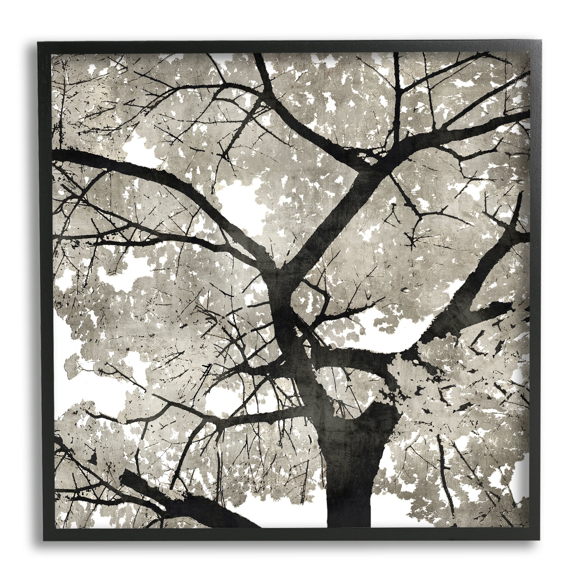 Stupell Industries Abstract Tree Branches Bold Black Grey Wilderness, 17 x 30,Design by Kate Bennett