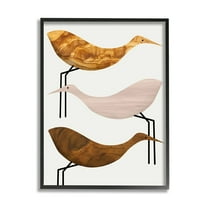 Stupell Industries Abstract Tree Pattern Storks Minimal Rustic Birds Black Framed by Daphne Polselli